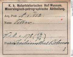 Etiketten zu Silber (NHMW-MIN-Ai512)